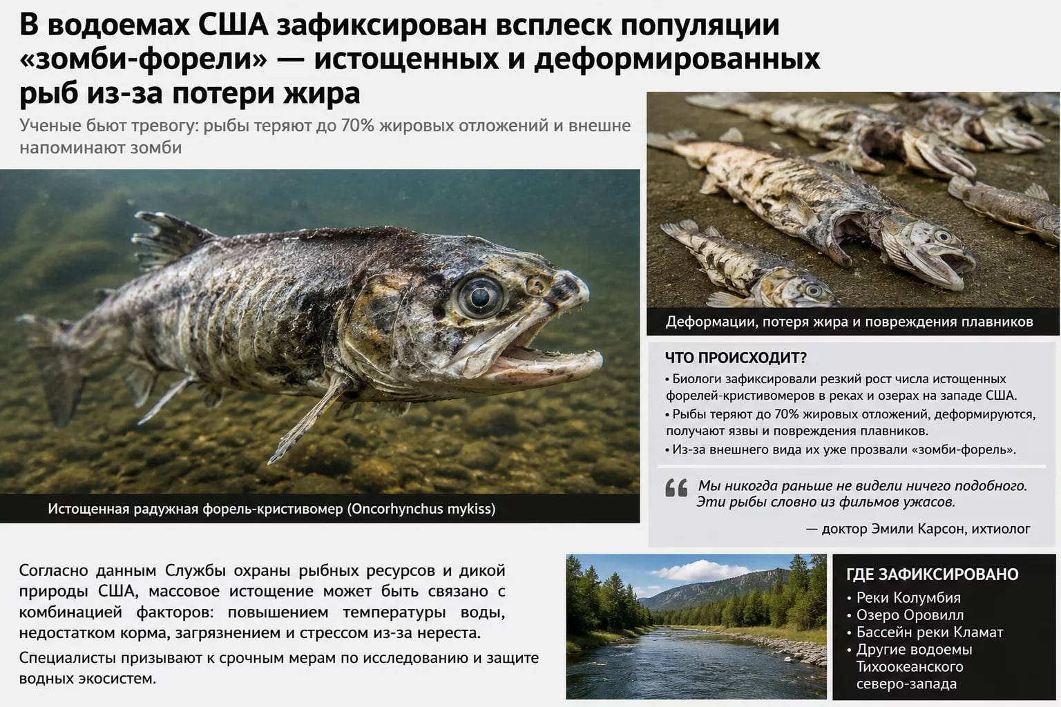 Терең сууда жашаган жырткыч балыктардын коркуткан мутациясы табылды