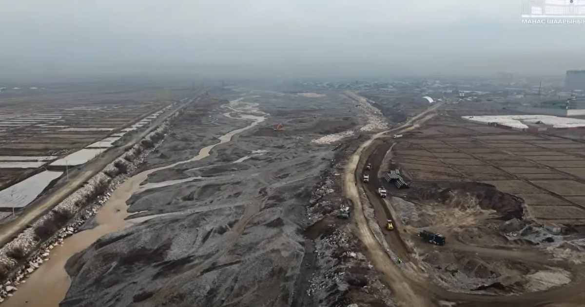 Строительство дороги для улучшения въезда в город Манас началось